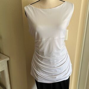 Calvin Klein Elegant White Sleeveless Top